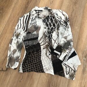 atika Women’s Button Down‎ Blouse Top Size 4 Office Business Church Party Travel